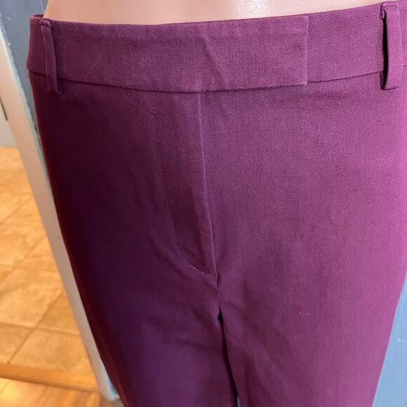 Talbots Burgundy High Waisted Straight Leg Dress Pants 14 Career Office Preppy - Picture 3 of 7